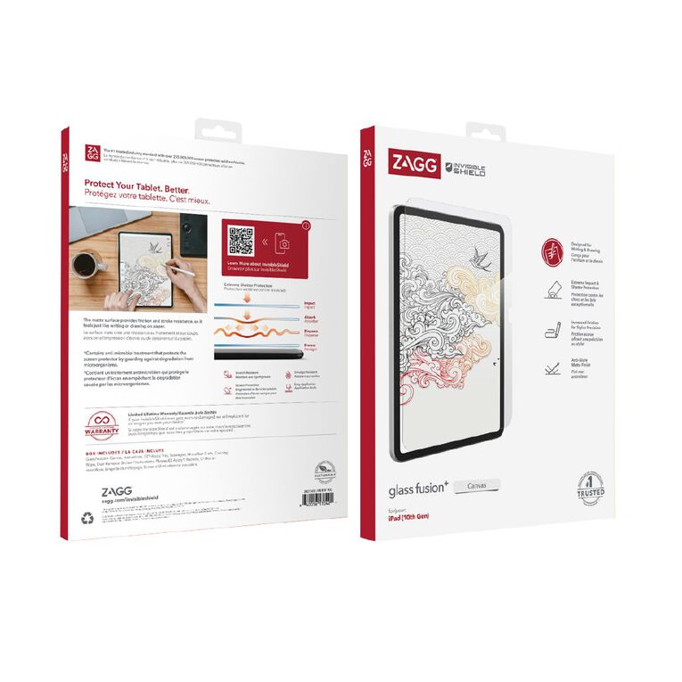 Zagg InvisibleShield GlassFusion+ Canvas Screen Protector for iPad 10.9" (Gen 10 - 2022), , hi-res
