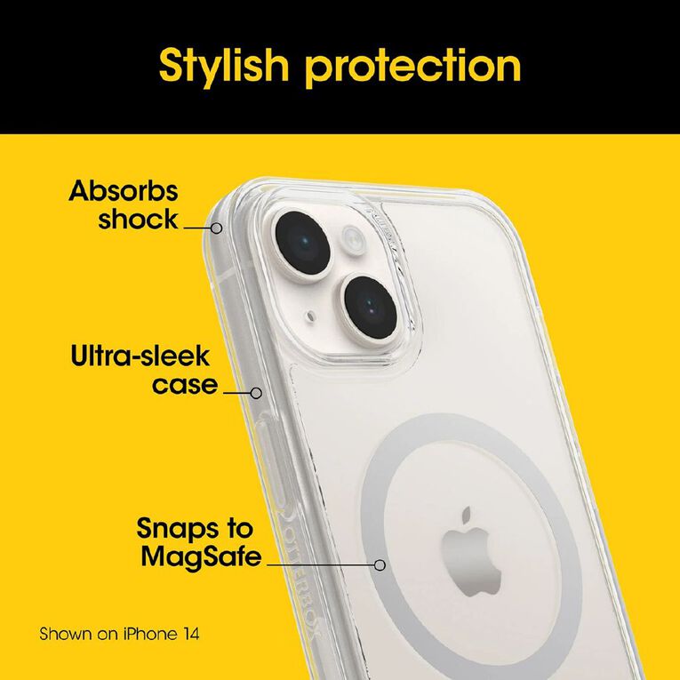 OtterBox Symmetry MagSafe Case for iPhone 17e/6e/15/14/13 -Clear, , hi-res