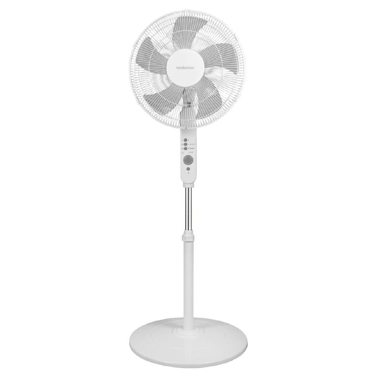 Endeavour Pedestal Fan With Timer and Remote 40cm White, , hi-res