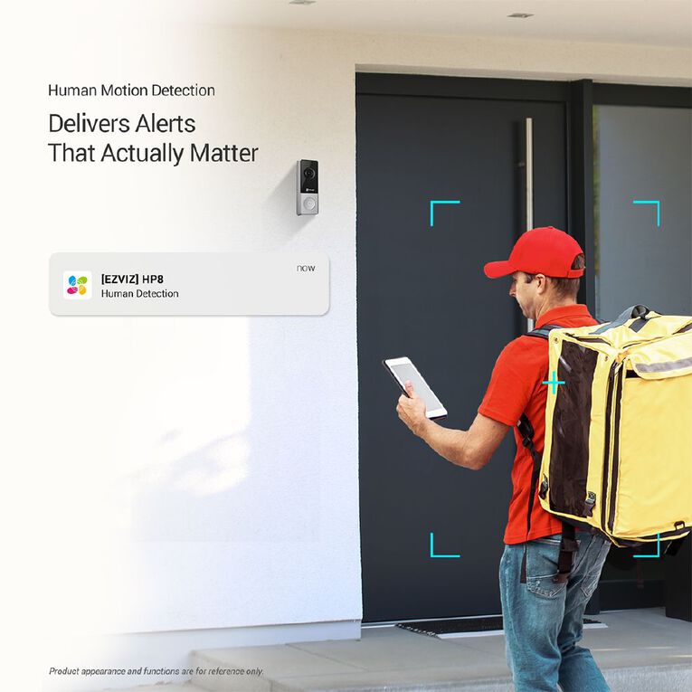 EZVIZ HP8 Video Doorbell with Chime and 16GB SD Card, , hi-res