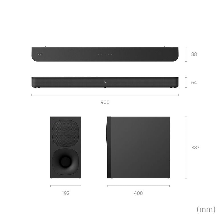 Sony HT-S400 2.1ch Soundbar with Wireless Subwoofer, , hi-res