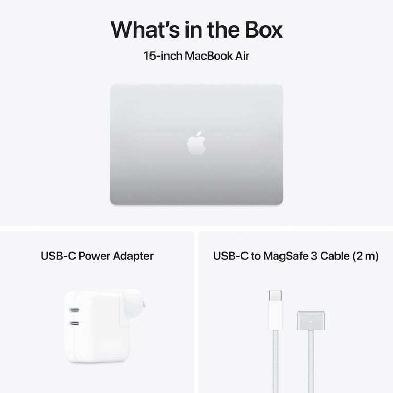 Apple MacBook Air 15-inch with M4 Chip 16GB/256GB 10 Core CPU 10 Core GPU - Silver, , hi-res