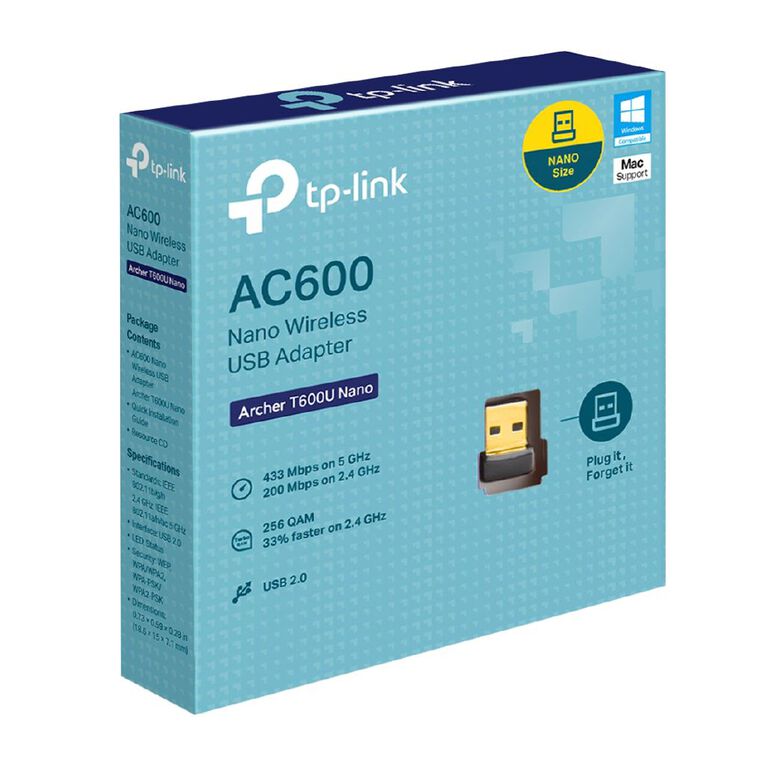 TP-Link Archer T600U | AC600 Nano Wireless USB Adapter, , hi-res