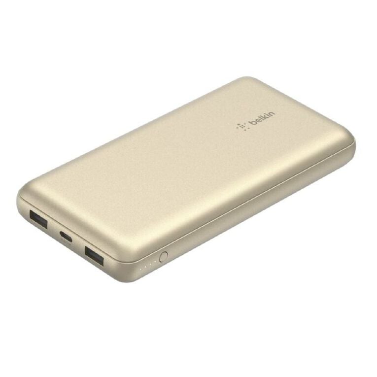Belkin 20K USB-A and USB-C 15W Power Bank - Gold, , hi-res