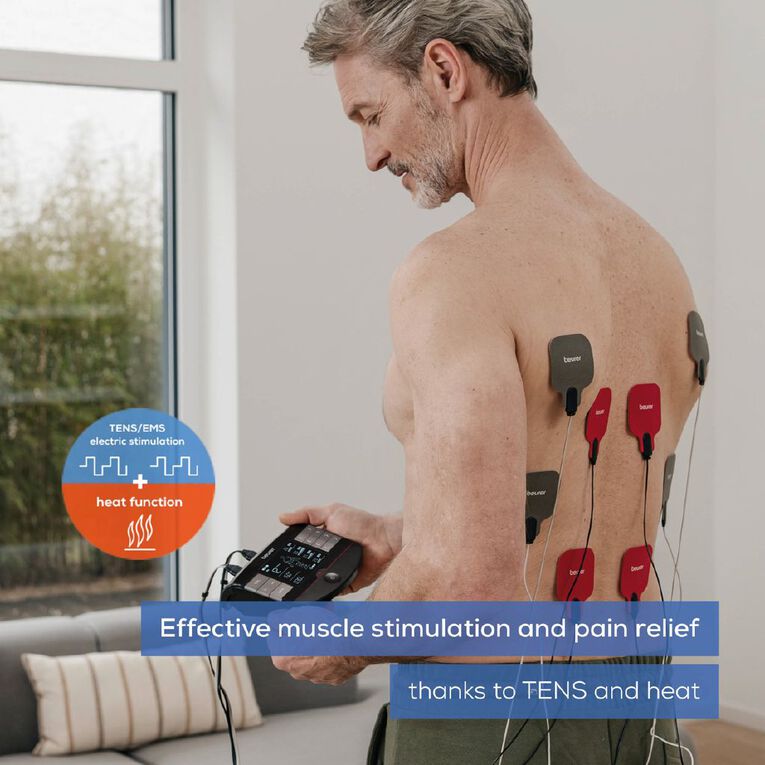 Beurer EM89 Digital TENS/EMS device with Heat Function (x 8 electrodes), , hi-res