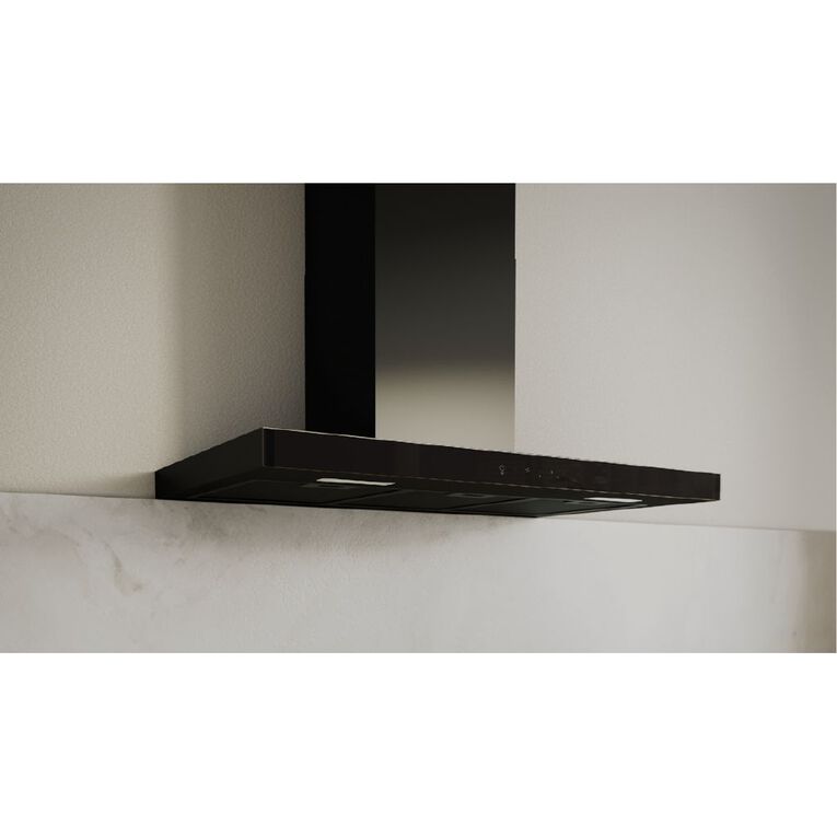 Haier 90cm 600 Series Box Chimney Wall Rangehood - Black, , hi-res