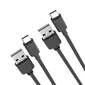 Laser USB-C to USB-A Cable 2 Pack 1m - Black