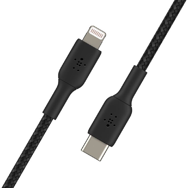 Belkin BoostUp Charge USB-C To Lightning Braided Cable 1m - Black, , hi-res