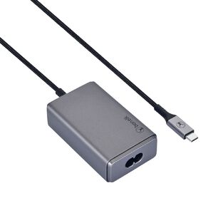 Bonelk Long-Life 65W PD GaN Desktop Charger, in-built USB-C Cable 1.5m - Space Grey