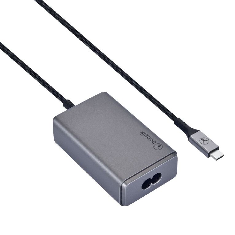 Bonelk Long-Life 65W PD GaN Desktop Charger, in-built USB-C Cable 1.5m - Space Grey, , hi-res