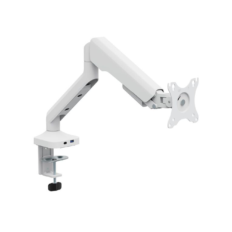 Bracom Flexprecision Gas Spring Monitor Arm With USB Ports White, , hi-res