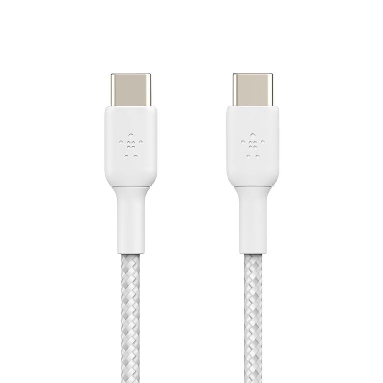 Belkin USBC to USBC Braided Cable 1m White Noel Leeming