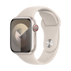 Apple Watch S9 GPS + Cellular 41mm Starlight Aluminium Case with Starlight Sport Band - M/L