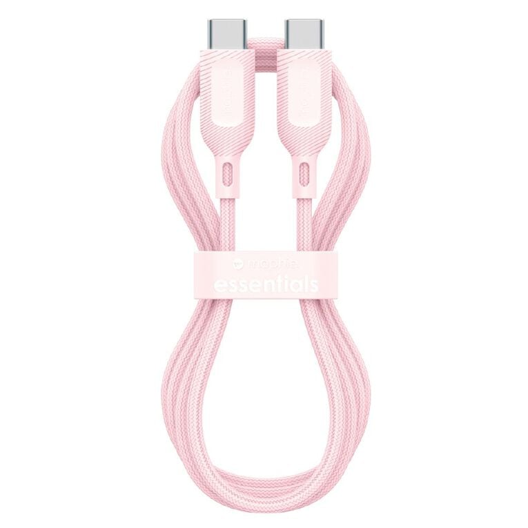 Mophie Essential USB-C-C Cable (60W), Braided, 1M, Pink, , hi-res