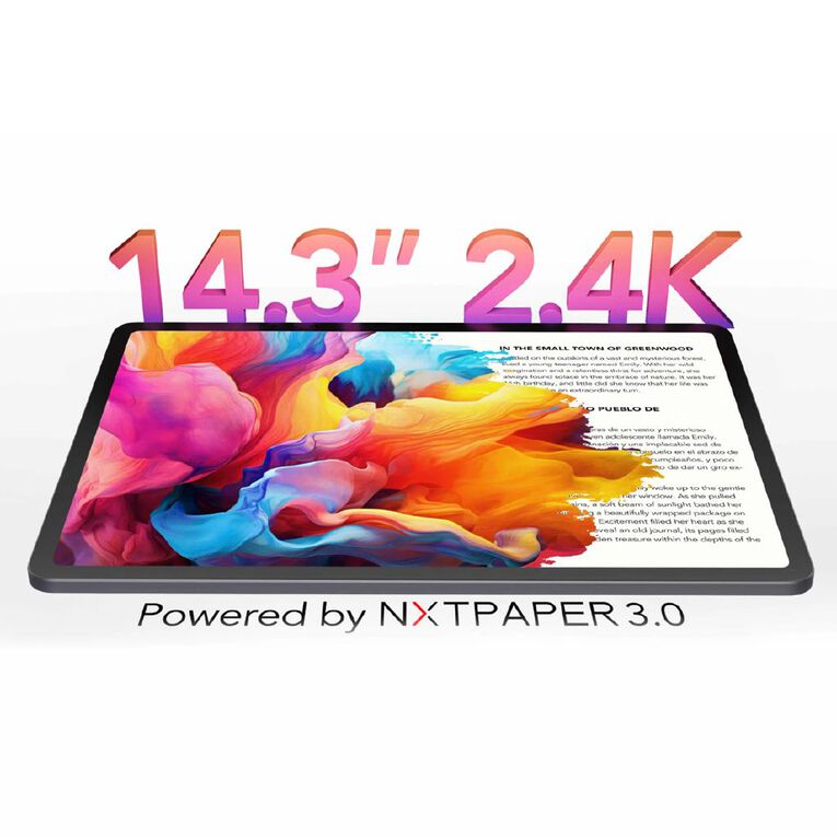 TCL NXTPAPER 14 -14in 2.4k Eye-care Matte Display Wi-Fi Android Tablet 8GB/256GB MTK G99 Octa Core - Space Grey with 3 Year Warranty, , hi-res