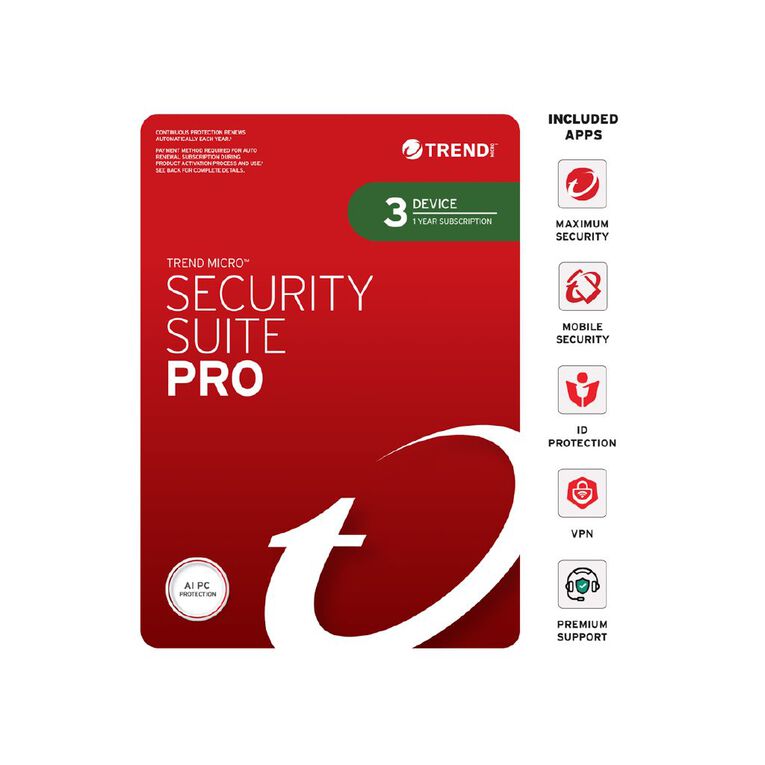 Trend Micro Device Security Pro 3 Device 1 Year Subscription Digital, , hi-res