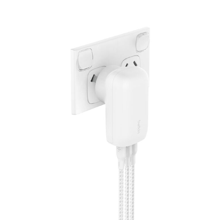 Belkin 3-Port 67W USB-C Wall Charger - White, , hi-res