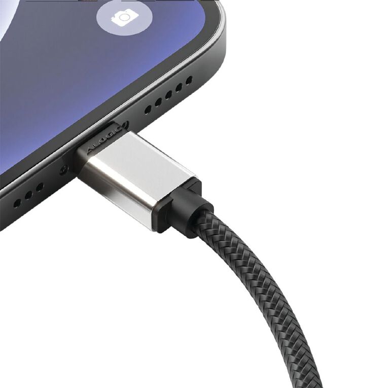 Alogic Ultra Fast Plus USB-A to Lightning 1m Cable - Space Grey, , hi-res