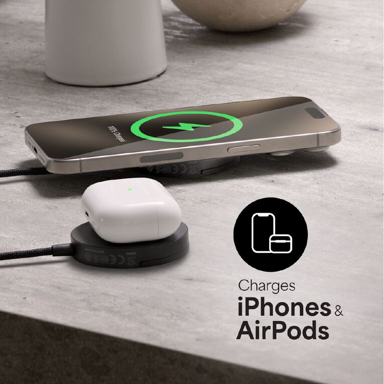 Mophie Wireless Charging Pad with Kickstand and Qi2, , hi-res