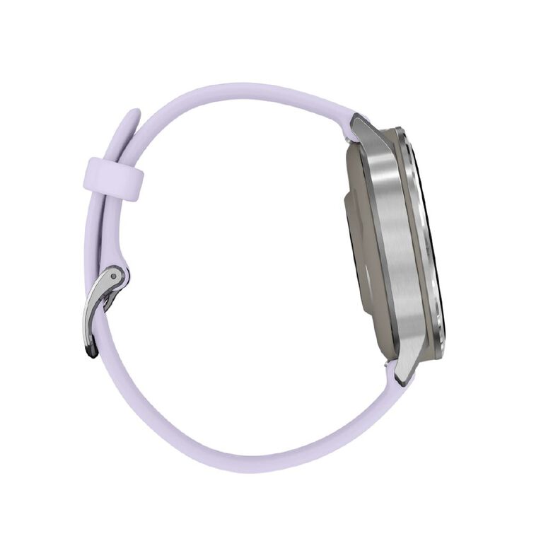 Garmin Venu 4 41mm Smartwatch Silver Periwinkle Silicone Band, , hi-res