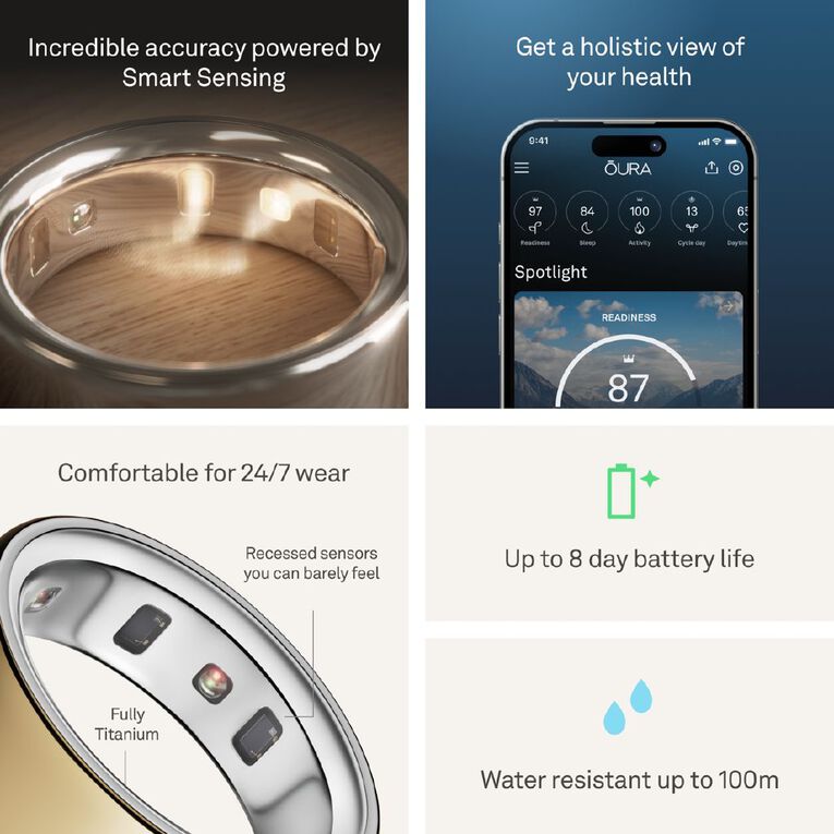 Oura Ring 4 Gold - Size 6, , hi-res
