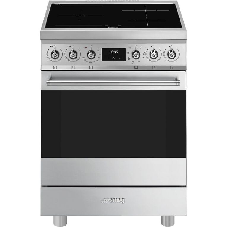Smeg 60cm Freestanding Oven with Induction Cooktop Stainless Steel