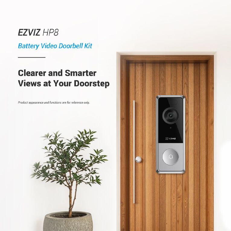 EZVIZ HP8 Video Doorbell with Chime and 16GB SD Card, , hi-res