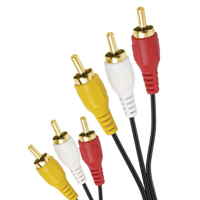 Laser 3 RCA to 3 RCA Audio Video Cable, 1m, , hi-res