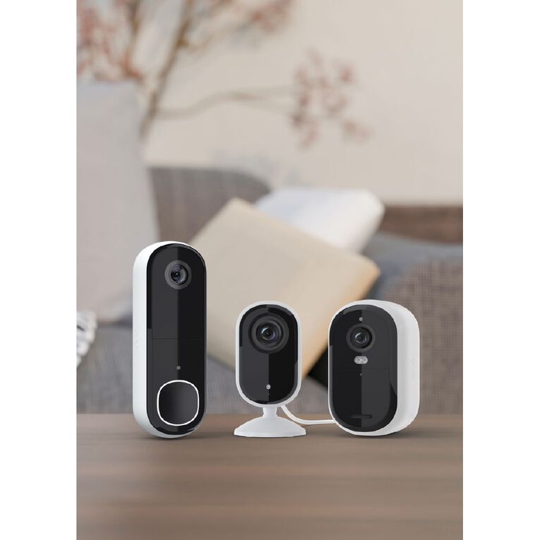 Arlo Essential 2K Outdoor Security Camera 2nd Generation - 4 Pack - Outdoor and Indoor Wireless Camera - Integrated Spotlight, , hi-res