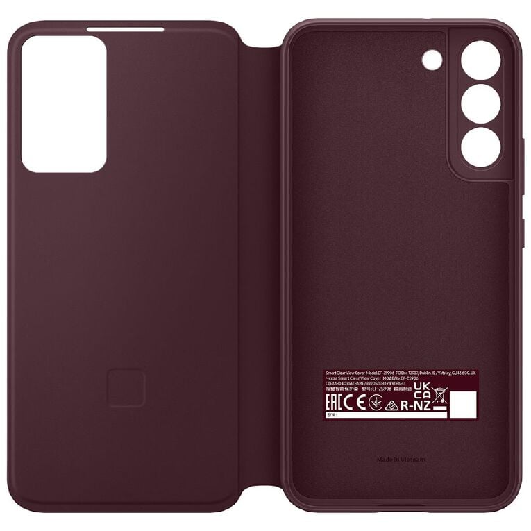 Samsung Galaxy S22+ Smart Clear View Cover - Burgundy, , hi-res