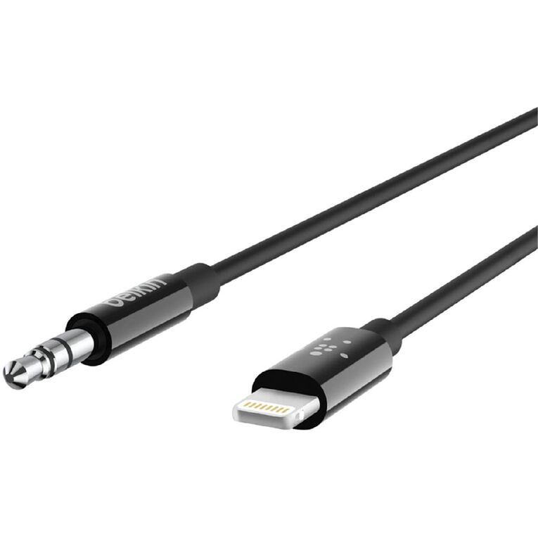 Belkin Lightning to 3.5mm Audio Cable 3.5MM - 90cm - Black, , hi-res