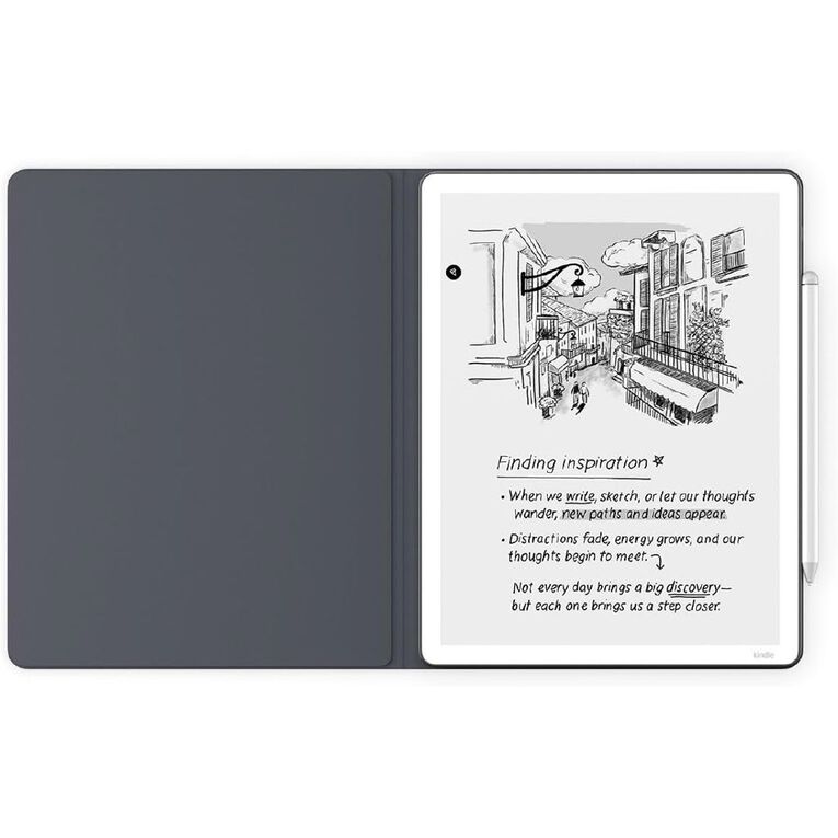 Amazon Kindle Scribe Magnetic Premium Leather Folio Cover - Graphite, , hi-res