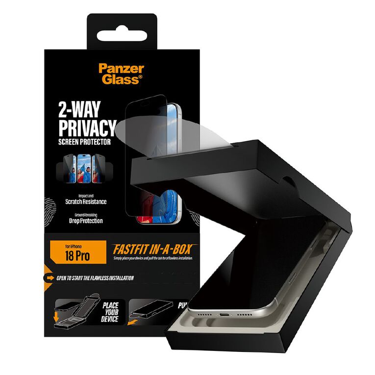 PanzerGlass 2-Way Privacy Screen Protector for iPhone 18 Pro, , hi-res