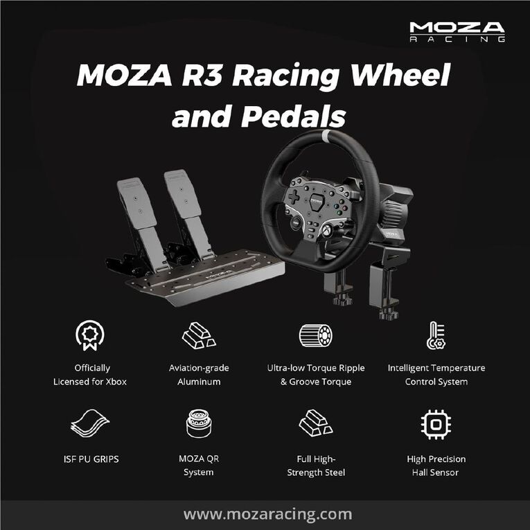 Moza R3 Racing Bundle for Xbox & PC, , hi-res