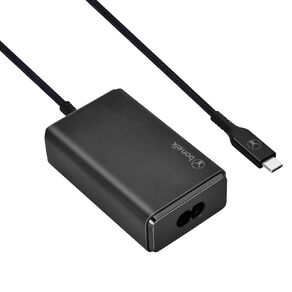 Bonelk Long-Life 65W PD GaN Desktop Charger, in-built USB-C Cable 1.5m - Black