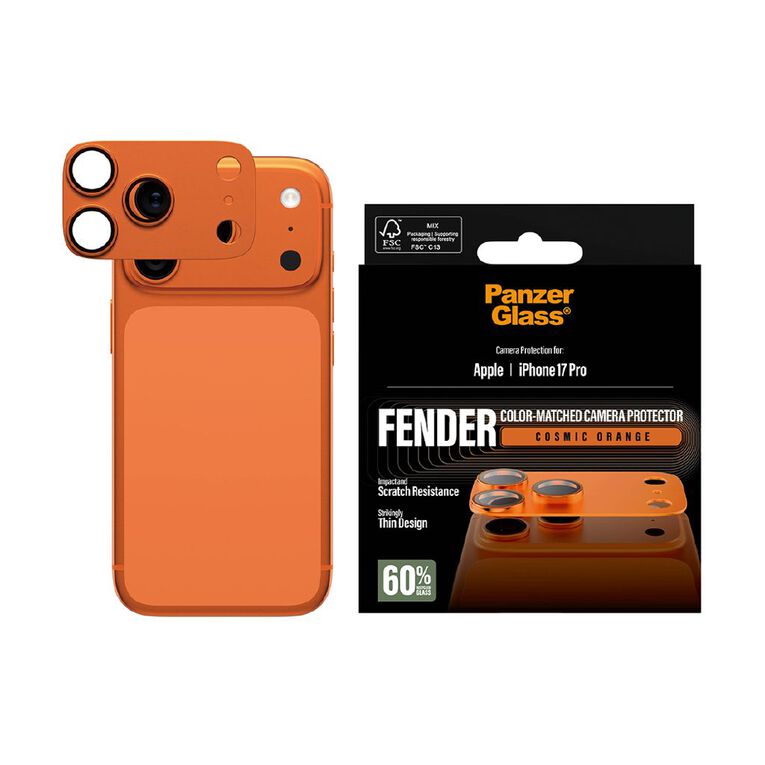 PanzerGlass Fender Camera Protector Cosmic Orange for iPhone 17 Pro, , hi-res
