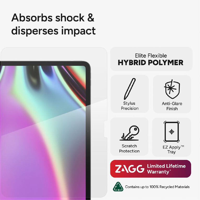 Zagg InvisibleShield Fusion Canvas Screen Protector for iPad A16 (2025), iPad 10th Gen (10.9" 2022), , hi-res