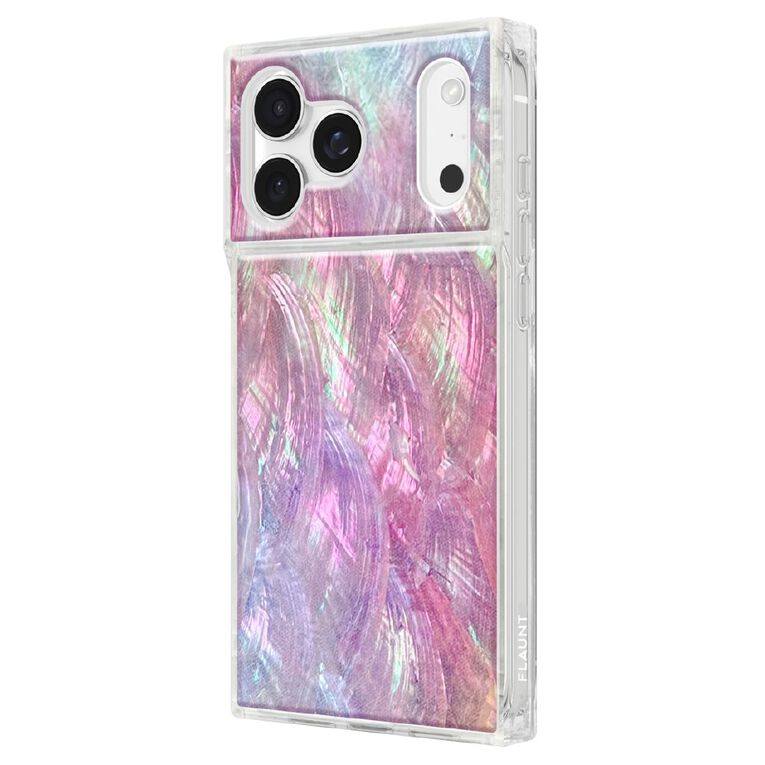 Flaunt Square Pink Mother of Pearl Case for iPhone 18 Pro Max / 17 Pro Max, , hi-res
