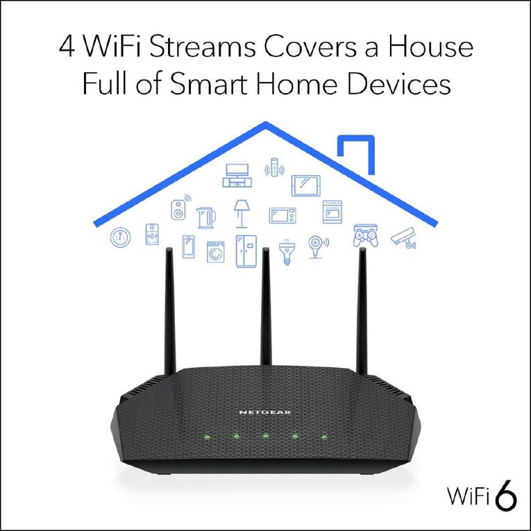 Netgear Nighthawk AX3000 AX4 4-Stream Wifi 6 Router, , hi-res