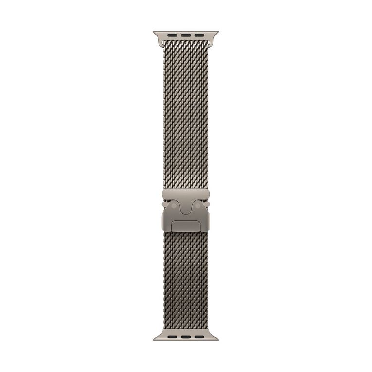 Apple 49mm Natural Titanium Milanese Loop - Medium, , hi-res