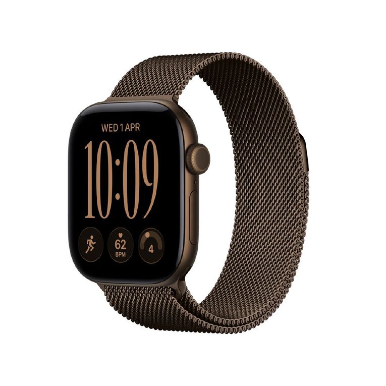 Apple Watch Series 12 GPS 42mm Dark Bronze Aluminium Case with Dark Bronze Milanese Loop, , hi-res