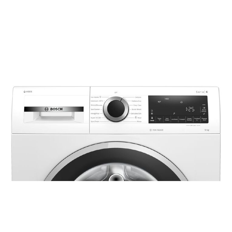 Bosch 9kg Series 6 Front Load Washing Machine - White, , hi-res