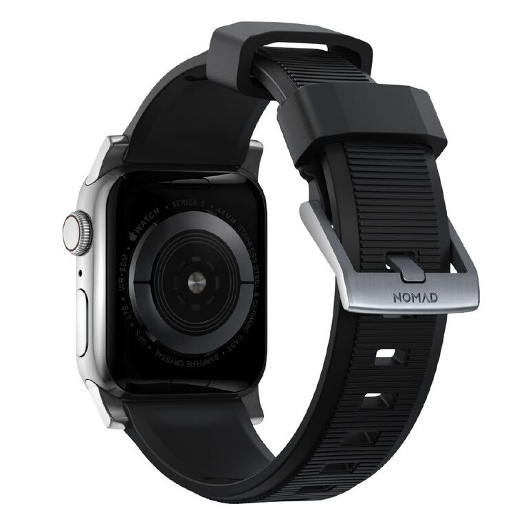 Nomad Rugged Band for Apple Watch (42 / 44-46 / 49mm / ULTRA) - Silver Hardware, , hi-res