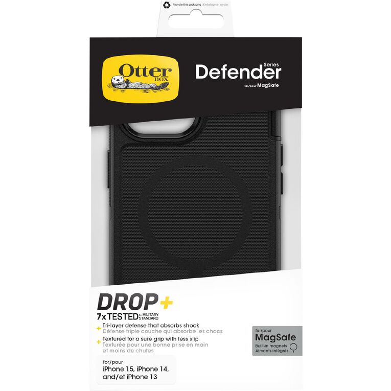 OtterBox Defender MagSafe Case for iPhone 17e/16e/15/14/13 - Black, , hi-res