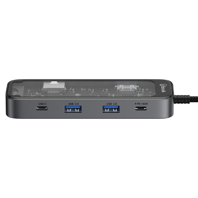 Bonelk Vision Long-Life USB-C to 8-in-1 Multiport Hub - Space Grey/Clear, , hi-res