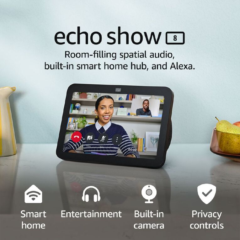 Amazon Echo Show 8 3rd Gen Charcoal, , hi-res