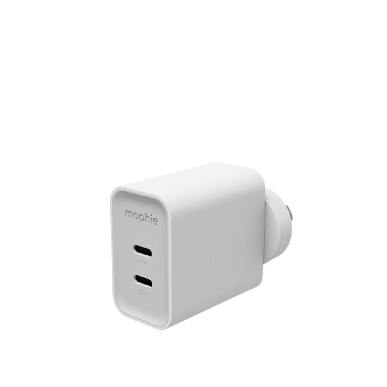 Mophie Speedport 45W Dual USB-C GaN Wall Charger - White, , hi-res