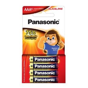 Panasonic AAA Size Alkaline Batteries 4 Pack