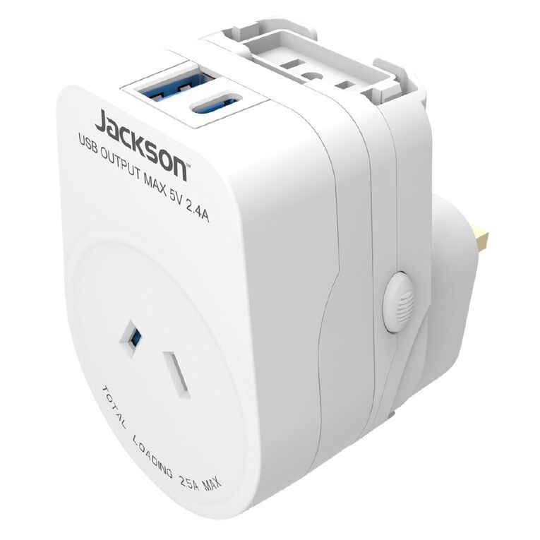 Jackson Outbound World Travel Adaptor with USB-C USB-A, , hi-res