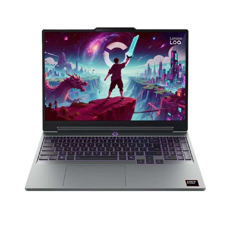 Lenovo LOQ 15.3 Inch WUXGA AMD Ryzen 7 250 16GB RAM 512GB SSD NVIDIA RTX5050 Windows 11 Gaming Notebook, , hi-res